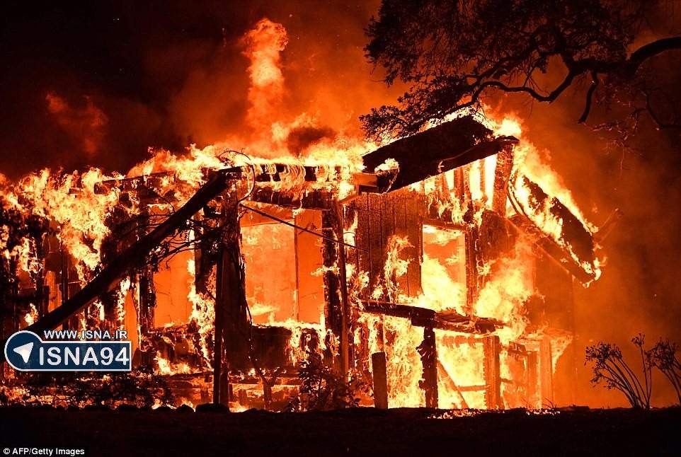 عکس آتش‌سوزی در کالیفرنیا,تصاویرآتش‌سوزی در کالیفرنیا,عکس خسارات آتش سوزی در کالیفرتیا