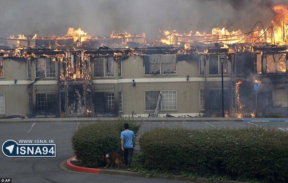 عکس آتش‌سوزی در کالیفرنیا,تصاویرآتش‌سوزی در کالیفرنیا,عکس خسارات آتش سوزی در کالیفرتیا