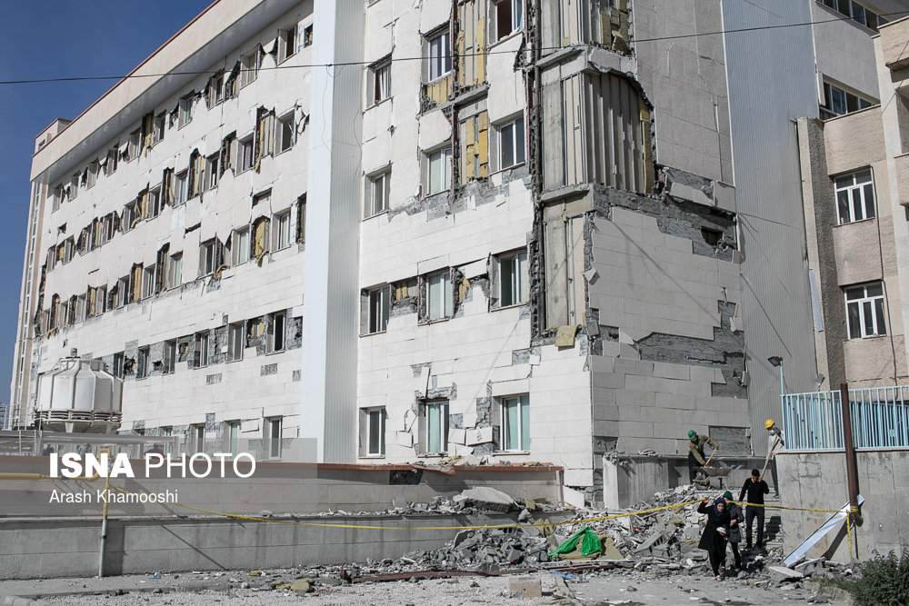 تصاویر تخریب بیمارستان ها در زلزله کرمانشاه,عکس های تخریب بیمارستان های کرمانشاه,عکسهای تخریبی زلزله غرب ایران