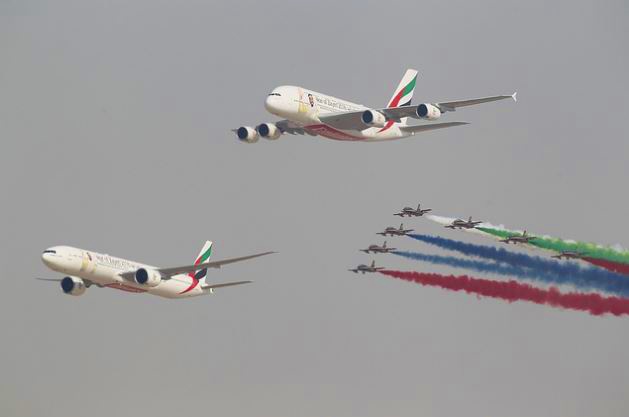تصاویرنمایشگاه هوایی امارات,عکس های نمایشگاه هوایی ۲۰۱۷,تصاویرنمایشگاه سازمان هوانوردی خاورمیانه