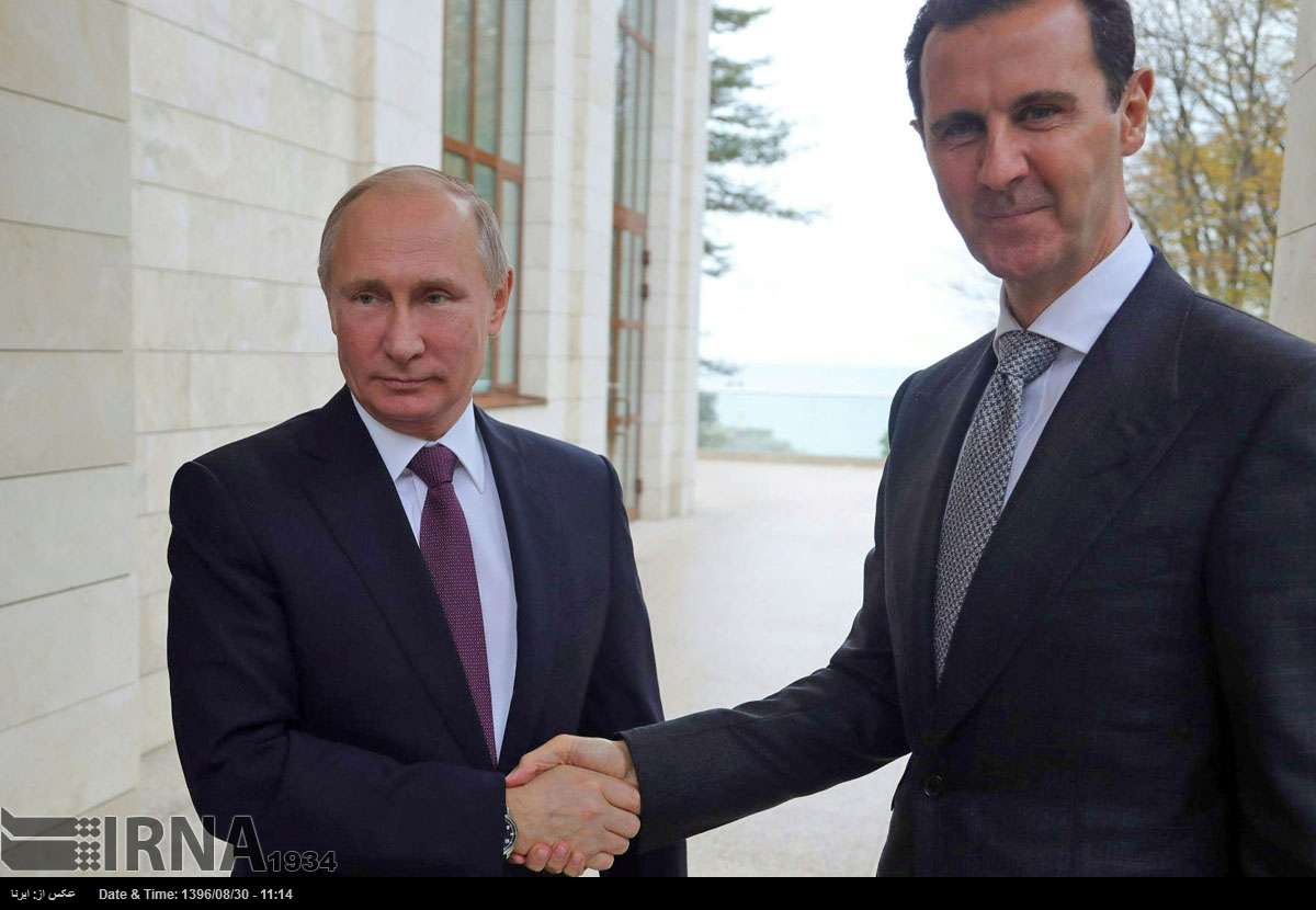 تصاویر دیدار پوتین و بشار اسد,عکسهای دیدار روسای روسیه و سوریه,عکس های پوتین و بشار اسد در سوچی