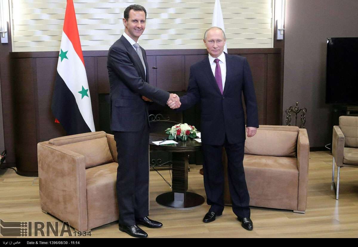 تصاویر دیدار پوتین و بشار اسد,عکسهای دیدار روسای روسیه و سوریه,عکس های پوتین و بشار اسد در سوچی