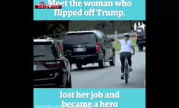 ماجرای زنی که حرکت غیراخلاقی به ترامپ کرد