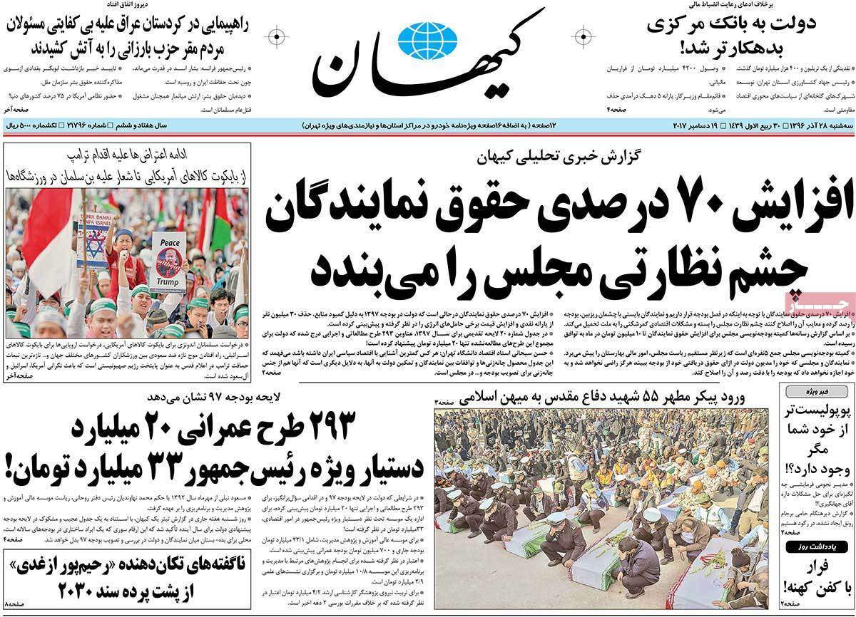 عناوین روزنامه های سیاسی ببیست و هشتم آذر 96,روزنامه,روزنامه های امروز,اخبار روزنامه ها