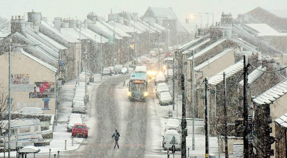 تصاویر بارش بی‌سابقه برف در انگلستان,تصاویر بارش برف ,عکسهای کولاک برف در انگلستان,