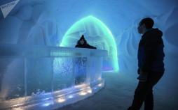 تصاویرمجسمه‌های یخی در روسیه, تصاویر زیبا از مجسمه‌های یخی در دهکده برفی,تصاویری از مجسمه‌های یخی,