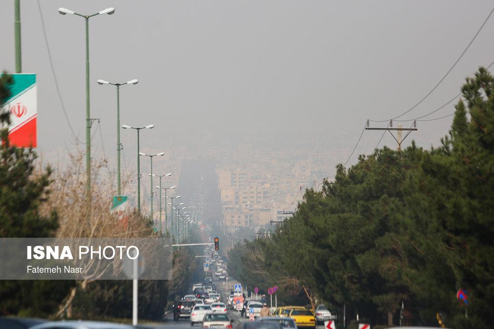 تصاویر وضعیت هوای اصفهان,عکسهای آلودگی هوای اصفهان,عکس های هوای ناسالم اصفهان