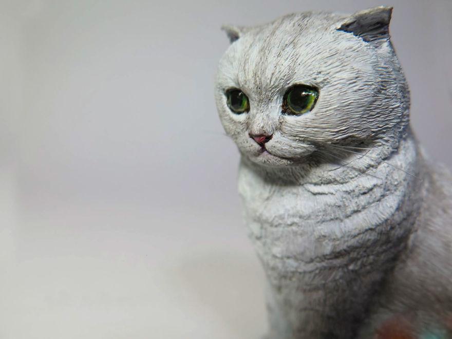مجسمه گربه های مینیاتوریمجسمه های مینیاتوری,اخبار جالب,خبرهای جالب,خواندنی ها و دیدنی ها