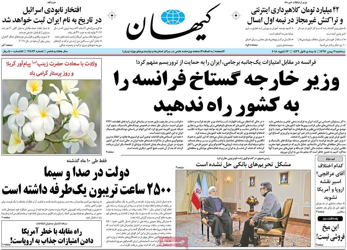 عناوین روزنامه های سیاسی سوم بهمن 1396,روزنامه,روزنامه های امروز,اخبار روزنامه ها