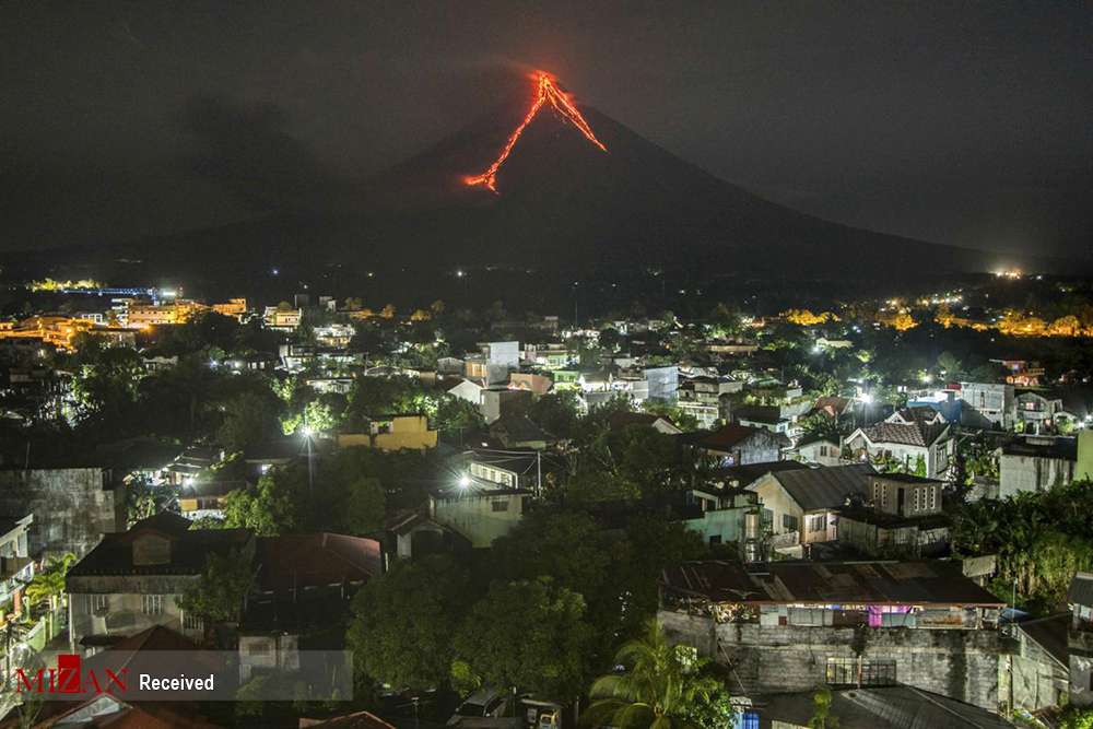 عکس فوران آتشفشان مایون در فیلیپین,تصاویر فوران آتشفشان مایون در فیلیپین,عکس فوران آتشفشان