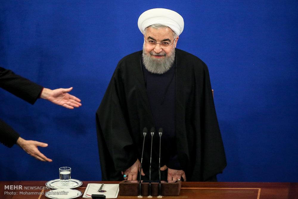 تصاویر نشست خبری رئیس‌جمهور,عکس های نشست خبری رئیس‌جمهور حسن روحانی,تصاویرنشست خبری روحانی با رسانه ها
