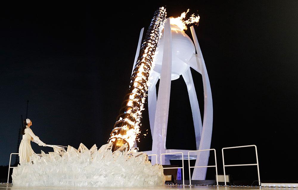 تصاویر مراسم افتتاحیه المپیک زمستانی 2018,عکس های مراسم افتتاحیه المپیک زمستانی 2018,تصاویری از مراسم افتتاحیه المپیک زمستانی در کره جنوبی