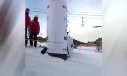 ویدئو/ مسابقات اسکی آلپاین ربات‌ها در المپیک زمستانی ۲۰۱۸