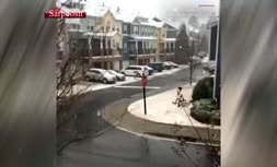 تایم لپسی از بارش برف در کارولینای شمالی(ویدئو)