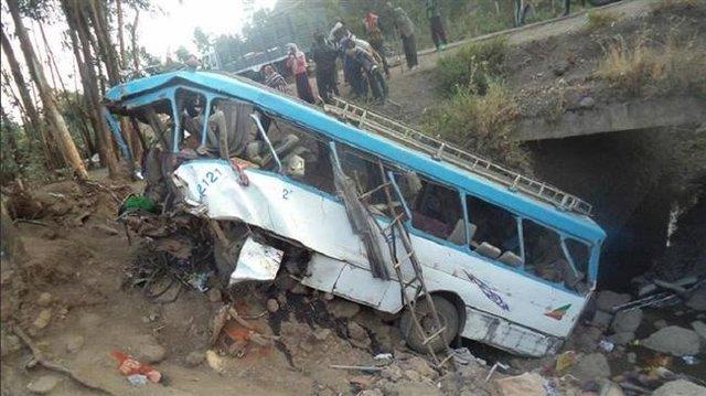 سقوط اتوبوس در اتیوپی,اخبار حوادث,خبرهای حوادث,حوادث