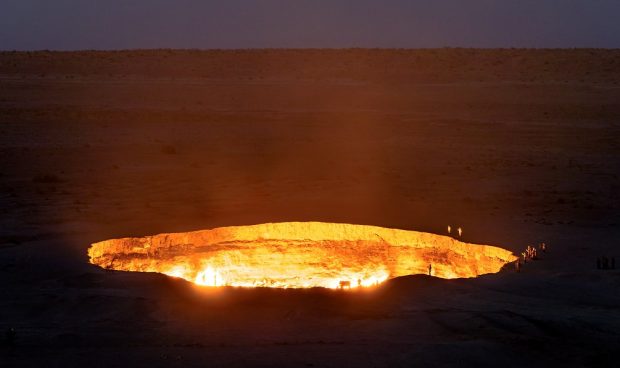 حفره‌ای آتشین در صحرای ترکمنستان,اخبار جالب,خبرهای جالب,خواندنی ها و دیدنی ها