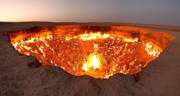 حفره‌ای آتشین در صحرای ترکمنستان,اخبار جالب,خبرهای جالب,خواندنی ها و دیدنی ها