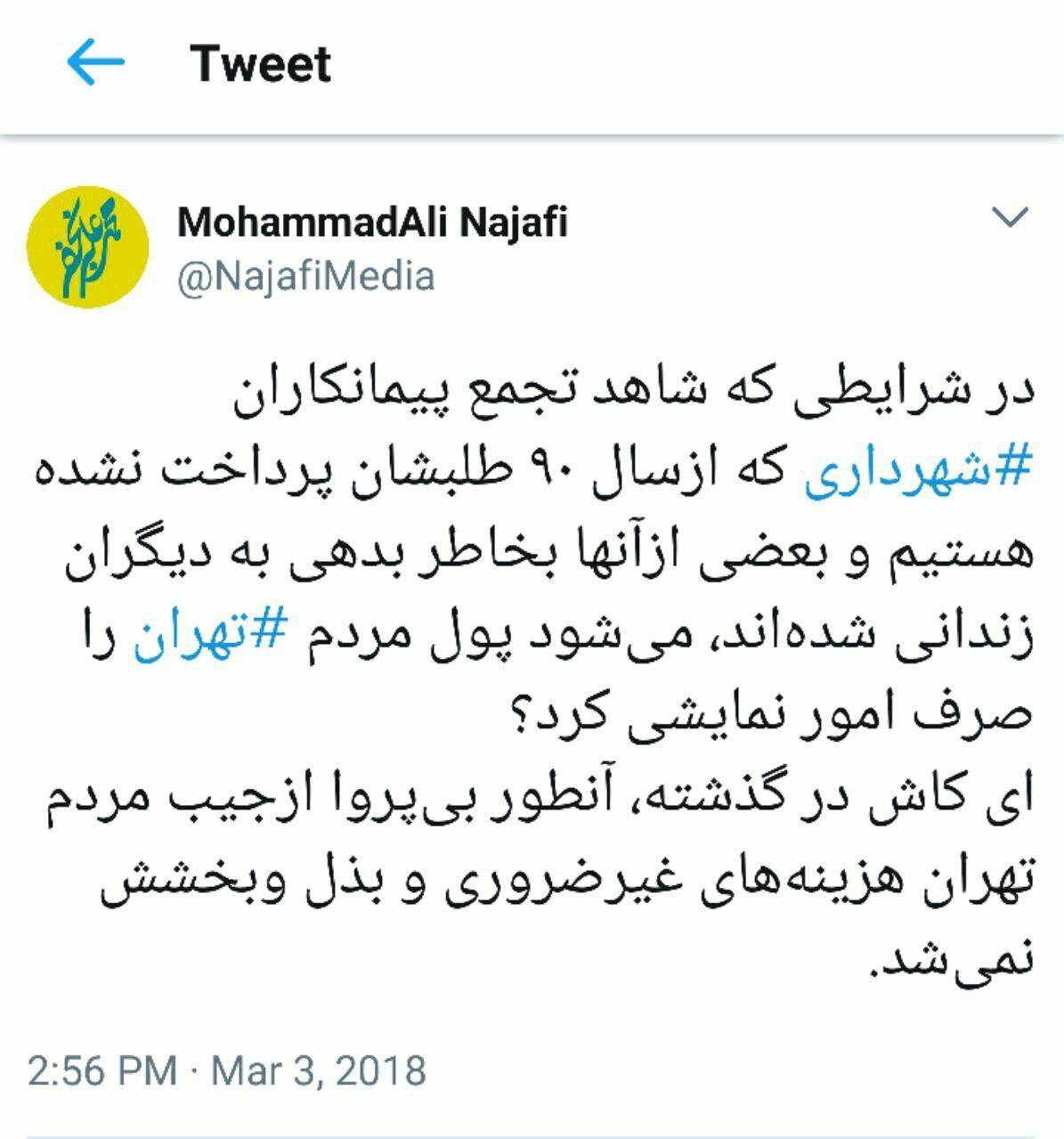 محمد علی نجفی,اخبار اجتماعی,خبرهای اجتماعی,شهر و روستا