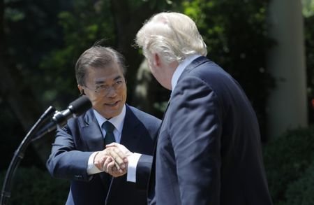 ترامپ و رئیس‌جمهور کره جنوبی,اخبار سیاسی,خبرهای سیاسی,اخبار بین الملل