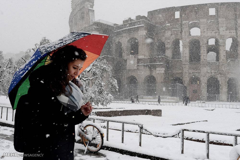 عکس بارش برف در اروپا‎,تصاویربارش برف در اروپا,عکس برف روپا