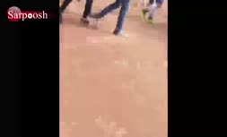 فیلم / قمه كشی يك بازيكن در زمين فوتبال