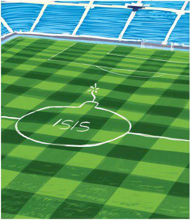 کارتون تهدید جام جهانی روسیه توسط داعش