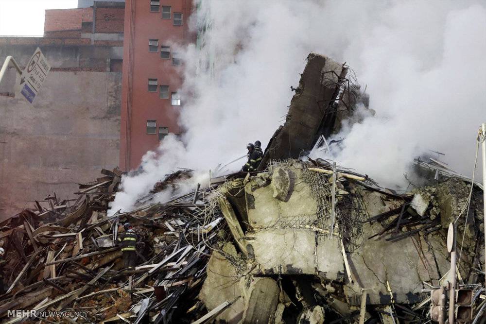 تصاویر آتش سوزی ساختمانی در برزیل‎,عکس های آتش سوزی در برزیل,عکسهای آتش سوزی ساختمان بلندمرتبه