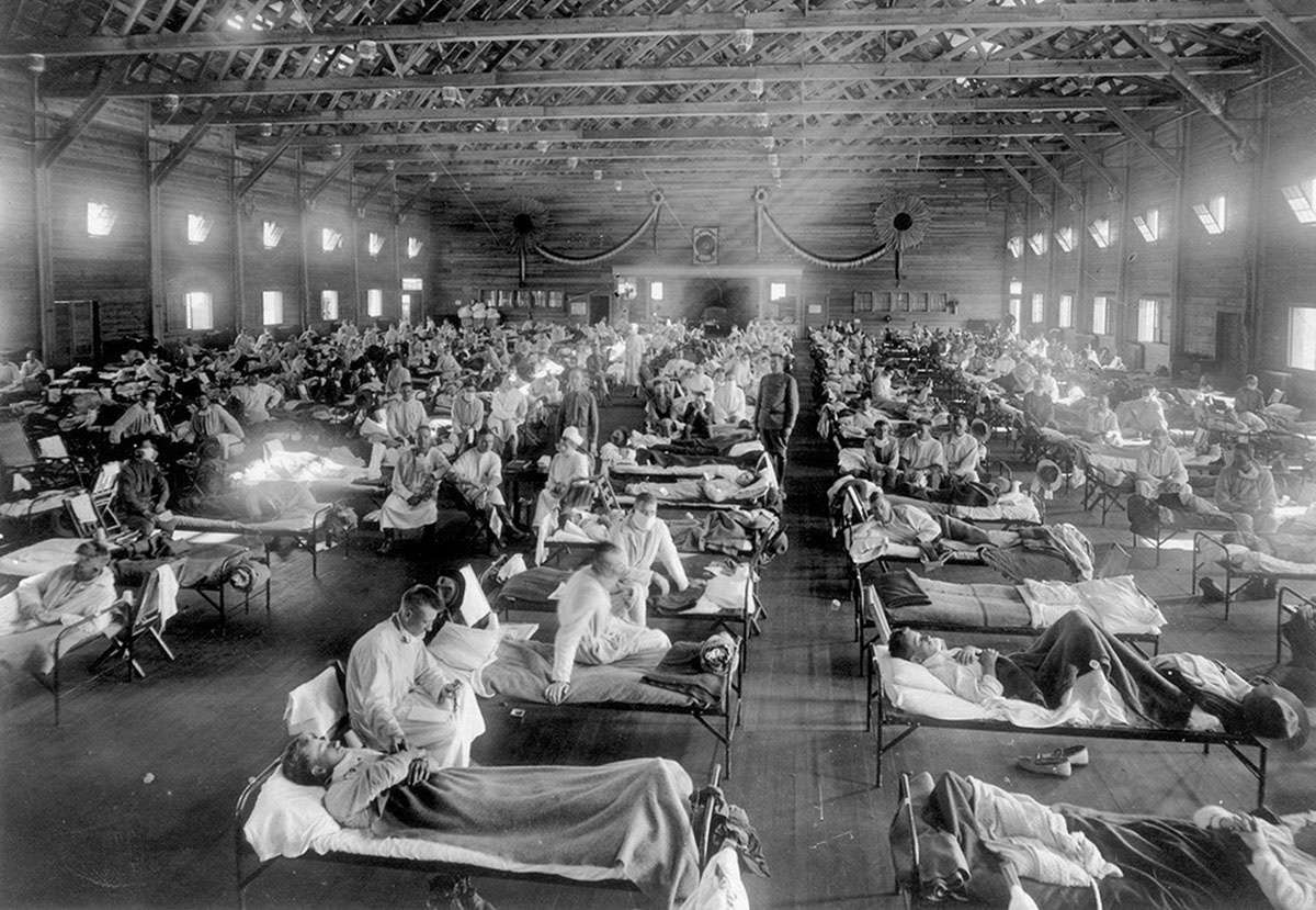 تصاویر100 سال پیش,مرگ در اثر آنفلوانزا, 50 میلیون کشته
