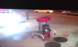 ویدئو/ تصادف مرگبار یک خودرو در پمپ بنزین