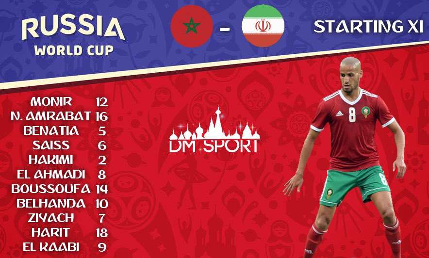 ترکیب تیم ملی مراکش برای دیدار با ایران,اخبار فوتبال,خبرهای فوتبال,جام جهانی