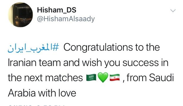 تبریک کاربران عربستانی,اخبار فوتبال,خبرهای فوتبال,جام جهانی