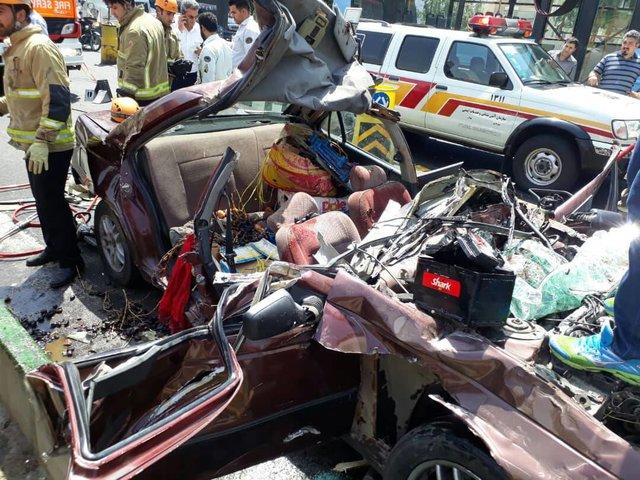 تصادف مرگبار در بزرگراه یاسینی,اخبار حوادث,خبرهای حوادث,حوادث