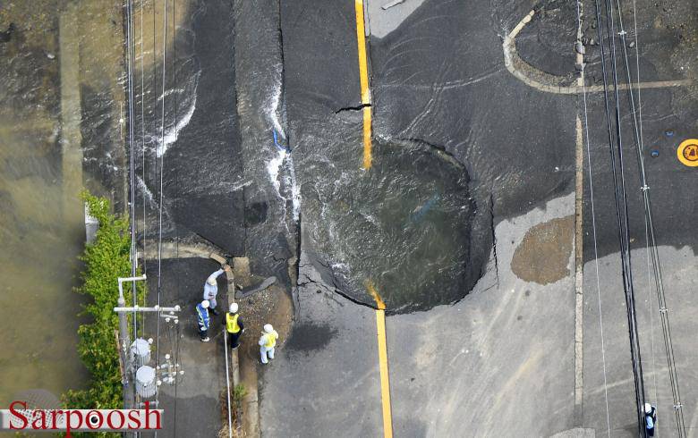 عکس خسارت‌های زلزله اوزاکای ژاپن,تصاویرخسارت‌های زلزله اوزاکای ژاپن,عکس زلزله اوزاکای ژاپن