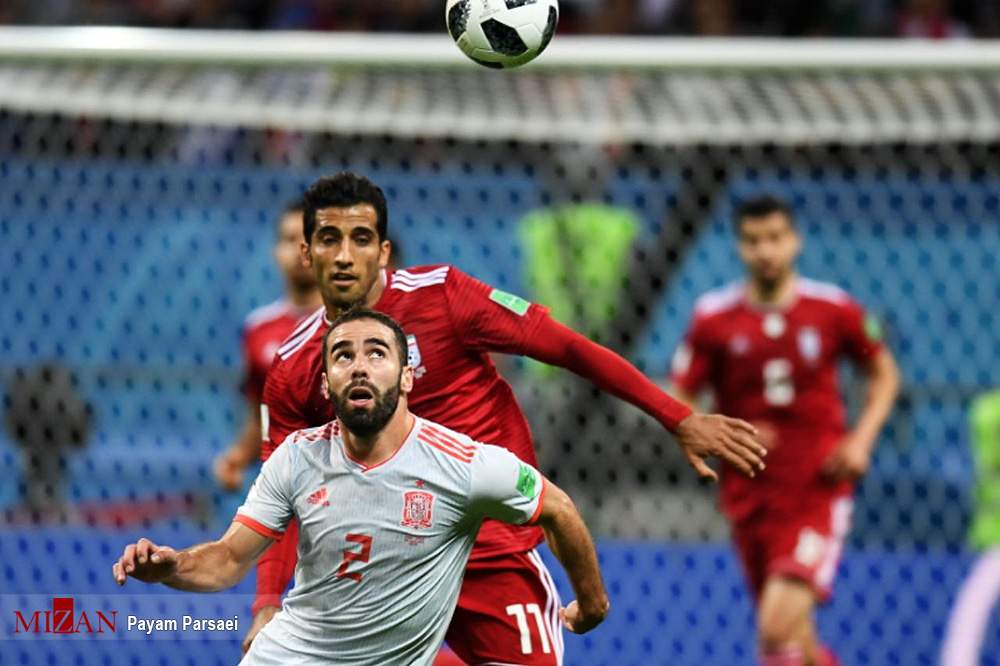 تصاویر دیدار ایران و اسپانیا,عکس های بازی ایران و اسپانی,تصاویر یاز بازی ایران و اسپانیا در جام جهانی