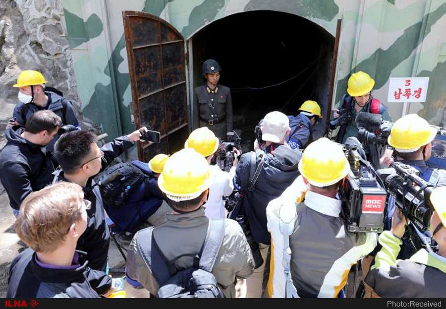تصاویر تخریب تونل هسته ای کره شمالی,عکس تخریب تونل آزمایش هسته ای کره شمالی,تصاویری از تخریب تونل انرژی هسته ای کره شمالی