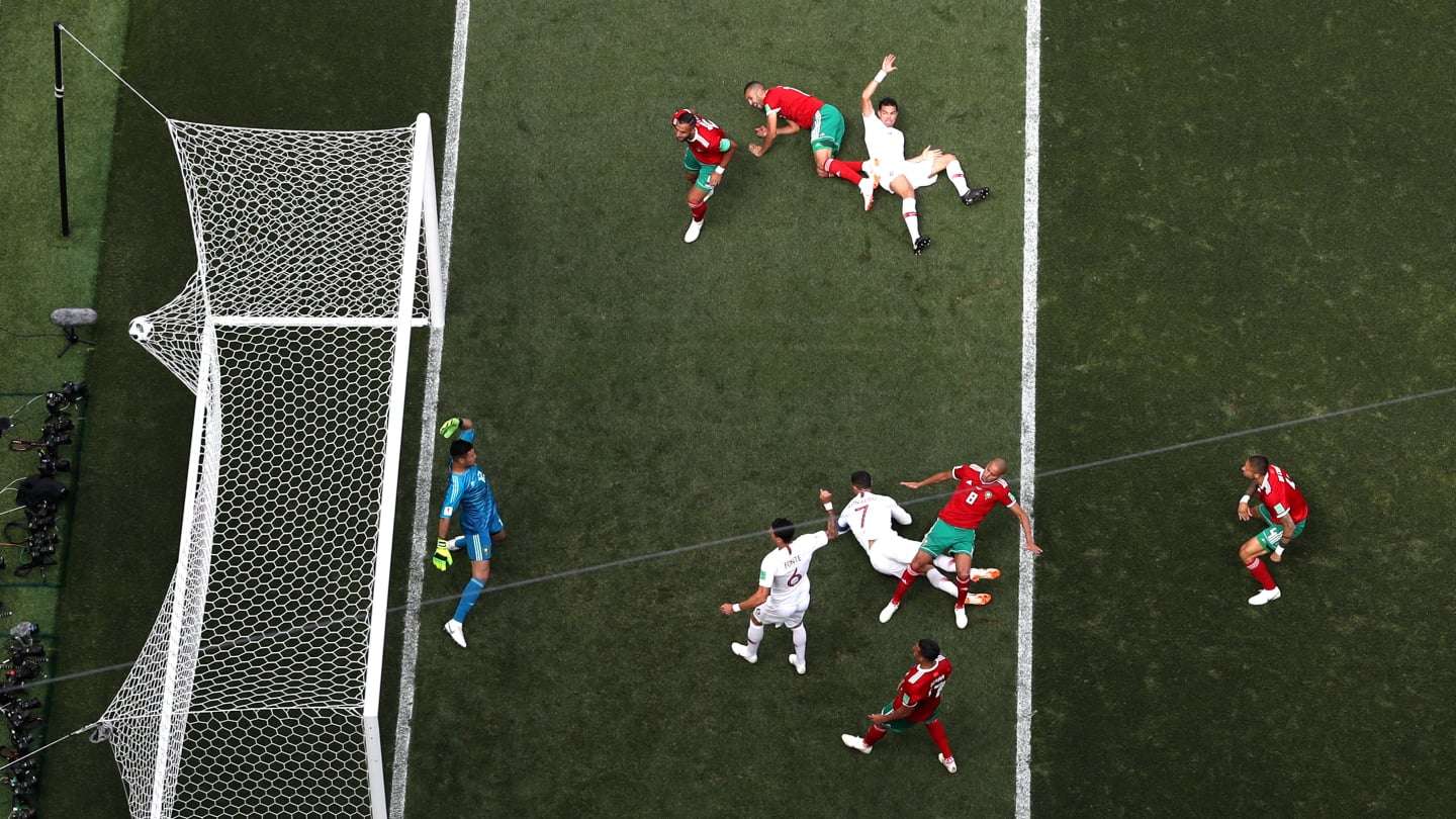 تصاویر دیدار پرتغال و مراکش,عکس های بازی پرتغال و مراکش,عکس بازی پرتغال و مراکش در جام جهانی