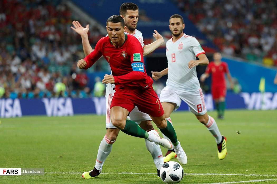 تصاویر دیدار پرتغال و اسپانیا,عکس های بازی اسپانیا و پرتغال,تصاویری از دیدار اسپانیا و پرتغال در جام جهانی 2018 روسیه