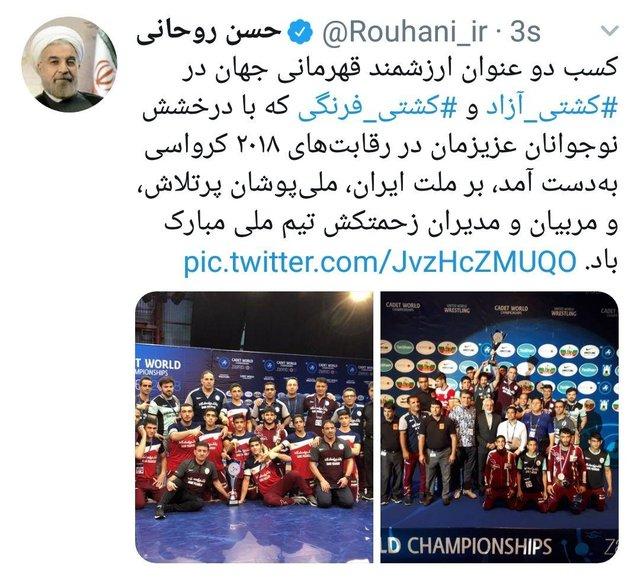 حسن روحانی,اخبار ورزشی,خبرهای ورزشی,کشتی و وزنه برداری