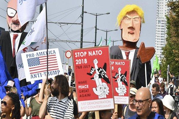 معترضان به سیاست‌های ترامپ در ناتو,اخبار سیاسی,خبرهای سیاسی,اخبار بین الملل