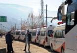 اتوبوس های حامل ساکنان الفوعه و کفریا,اخبار سیاسی,خبرهای سیاسی,خاورمیانه