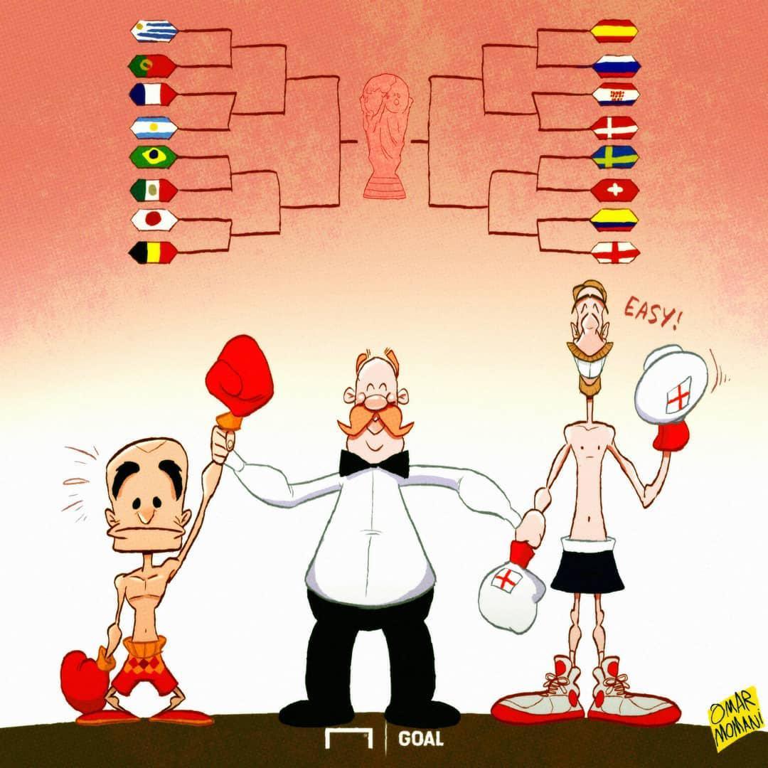 کارتون نتیجه بازی فوتبال بلژیک برابرانگلیس,کاریکاتور,عکس کاریکاتور,کاریکاتور ورزشی