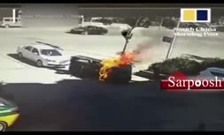 ویدئو/ شهروند شجاع چینی مانع از مرگ حتمی راننده شد
