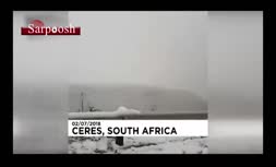 ویدئو/ بارش برف در آفریقای جنوبی