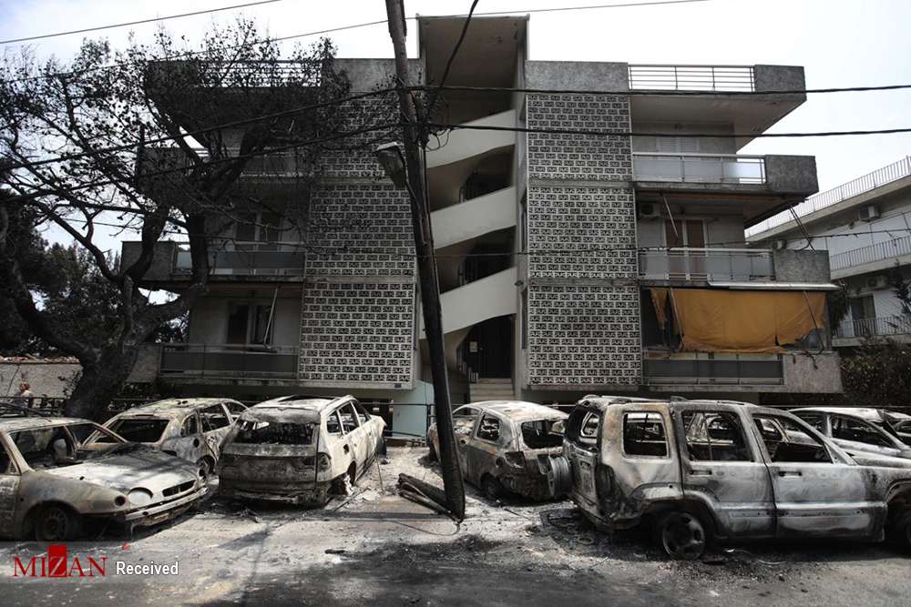 تصاویرآتن پس از آتش سوزی,تصاویرآتن,تصاویرخسارت های آتش سوزی در آتن