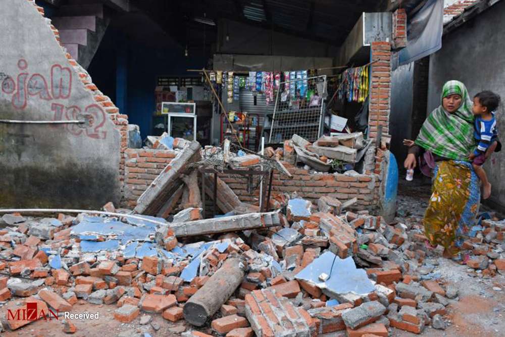 تصاویر زلزله در اندونزی,تصاویر وقوع زلزله در اندونزی,تصاویر زلزله