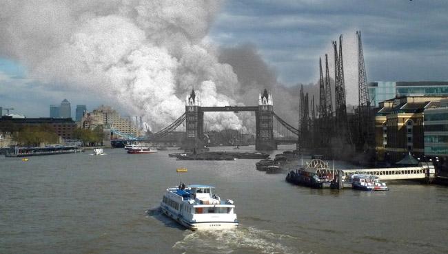 تصاویر ترکیبی از لندن جدید و قدیم,عکس های لندن جدید, تصاویر لندن قدیم
