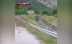 ویدئو/ فوران گل و لجن در جنوب سوئیس پس از رانش زمین