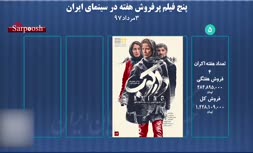 فیلم های پرفروش هفته سینما (پنج شنبه 4 مرداد 97)