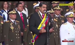 ویدئو/ لحظه انفجار حین سخنرانی مادورو