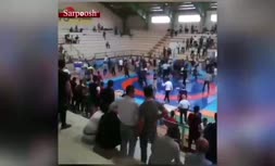 ویدئو/ درگیری هفته گذشته در مسابقات کشتی قهرمانی استان در تاکستان